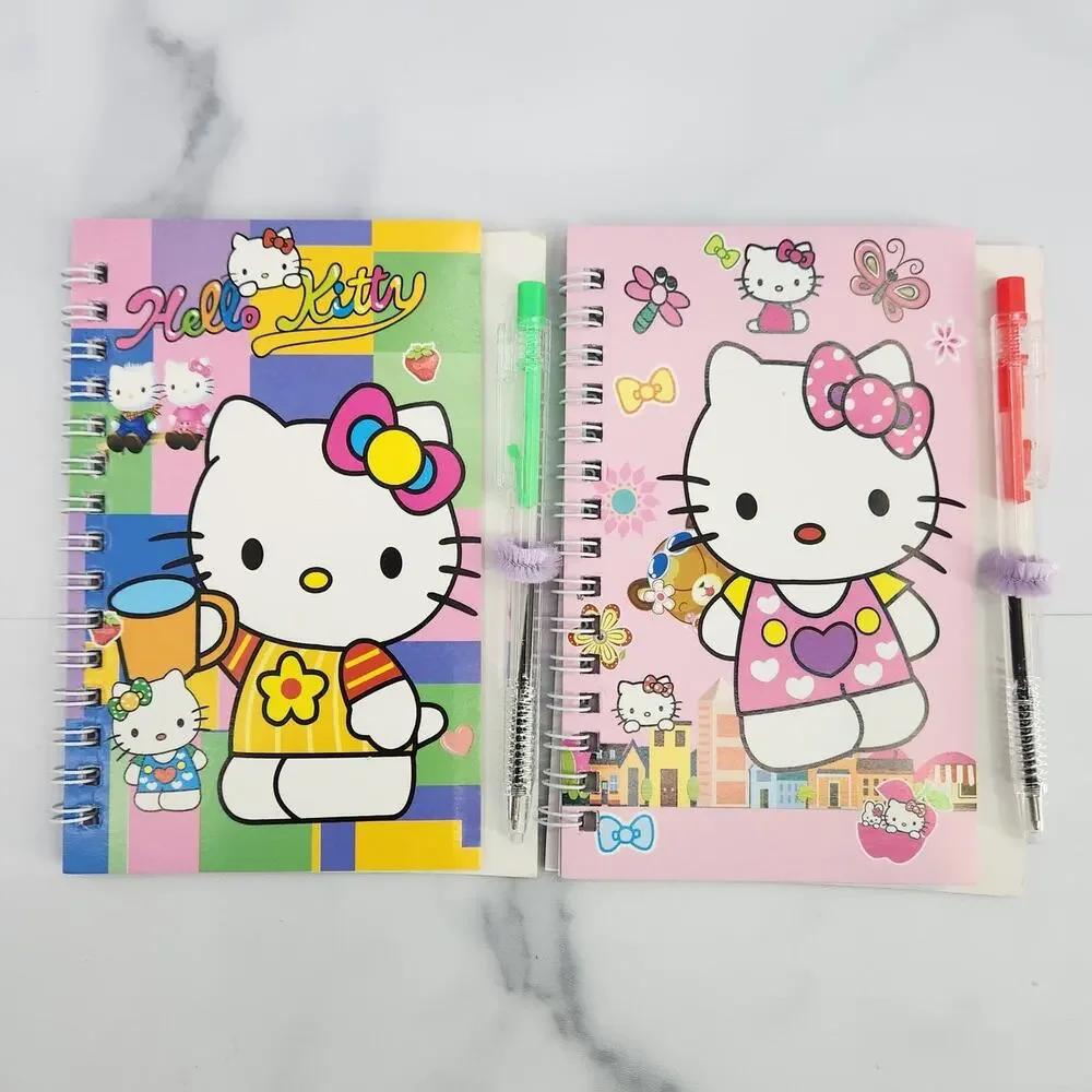 2 Spiral Pocket Notebook/Pen Hello Kitty Spring 4x5.5